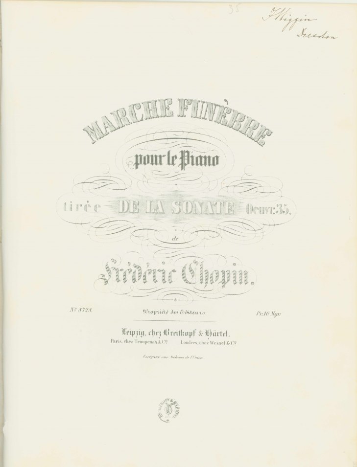Chopin, Fréderic - Marche Funèbre pour le Piano, tirée De La Sonate
