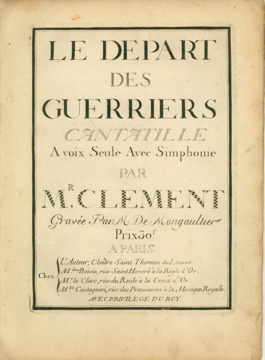 Clément, Charles-François - Le Départ des Guerriers et le Retour des