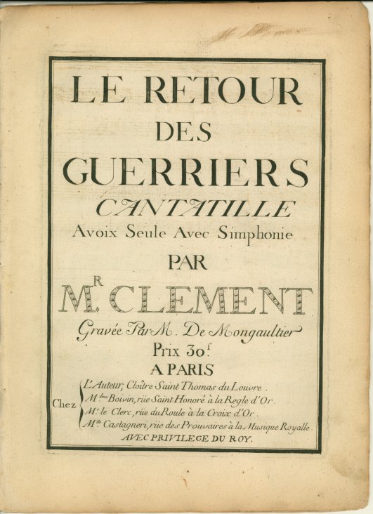 Clément, Charles-François - Le Départ des Guerriers et le Retour des