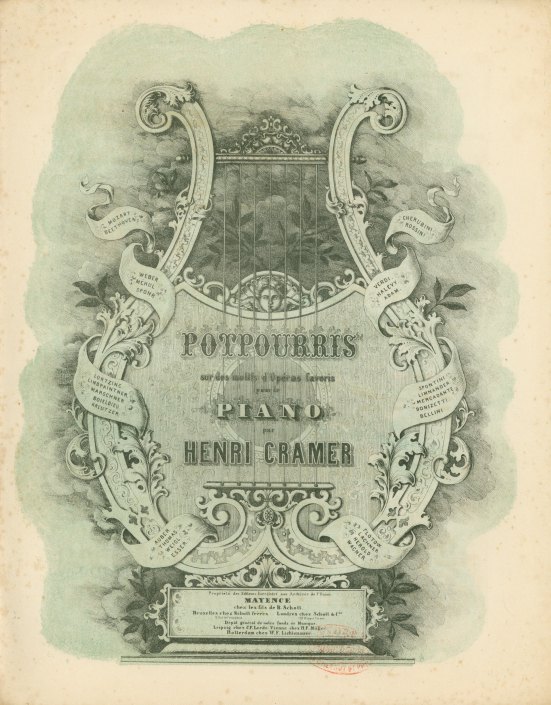 NINE OPERA POTPOURRIS BY HENRI CRAMER - Cramer, Henry - Potpourris sur