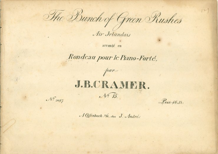Cramer, J.B. - The Bunch of Green Rushes, Air Irlandais, arrangé en
