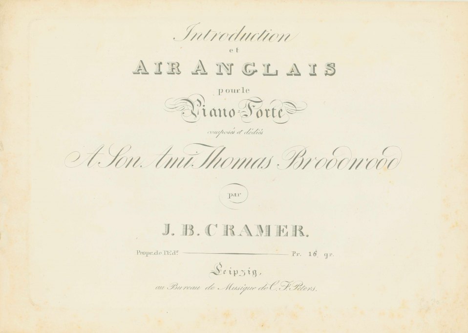 Cramer, J.B. - Introduction et Air Anglais pour le Piano Forte,