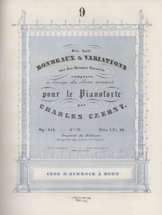 Czerny, Carl - Dix-huit Rondeaux & Variations sur des thèmes favoris
