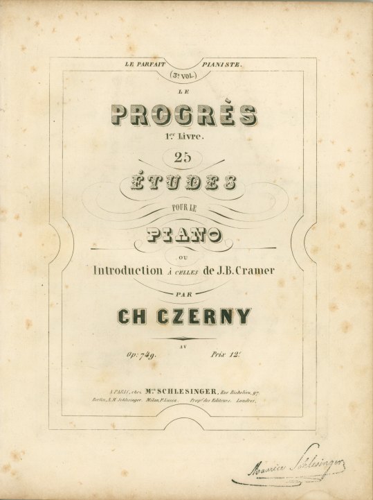 Czerny, Carl - Le Parfait Pianiste. 3.e Vol. Le Progrès 1.er Livre. 25