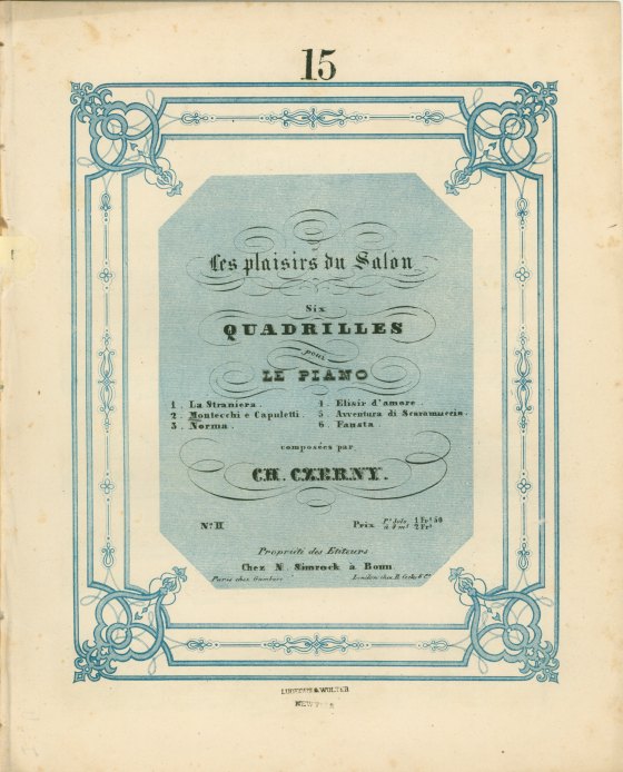Czerny, Carl - Les Plaisirs du Salon. Six Quadrilles pour Le Piano. 2.