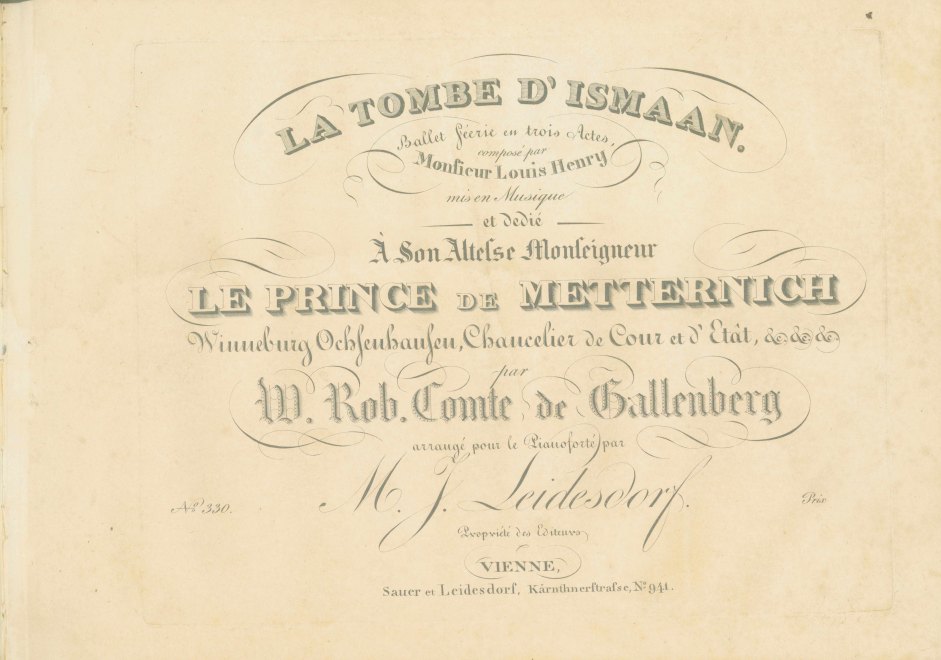 Gallenberg, Wenzel Robert, Graf von - La Tombe d'Ismaan, par W. Rob.