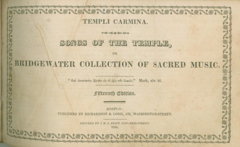 CHURCH MUSIC - EARLY AMERICAN EDITION - The Boston Handel and Haydn