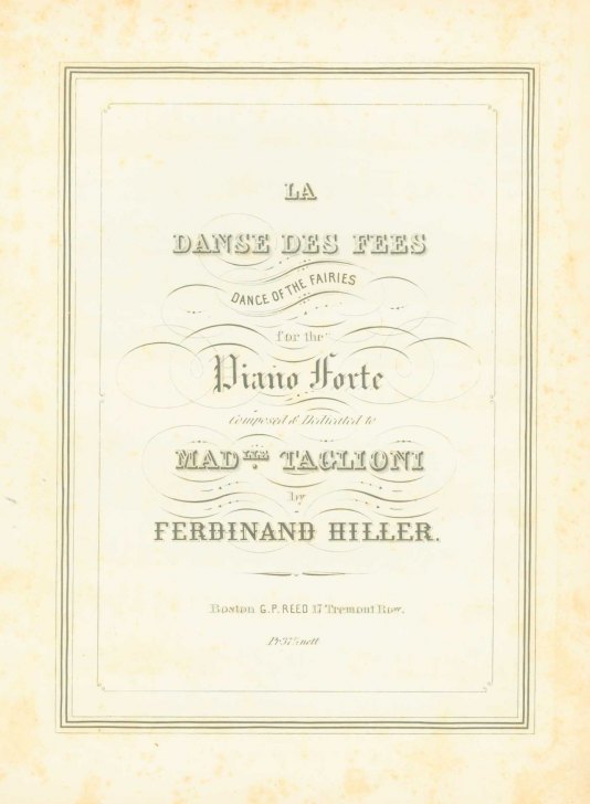 Hiller, Ferdinand - La Danse des Fees, Dance of the Fairies, for the