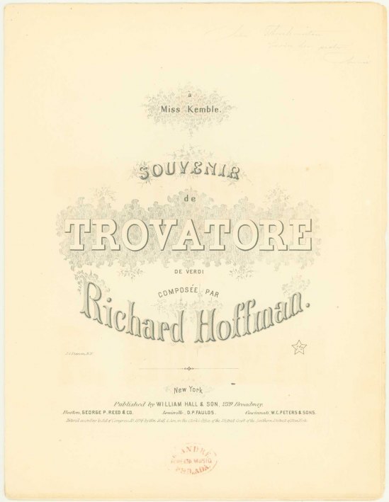 Hoffman, Richard - Souvenir de Trovatore de Verdi