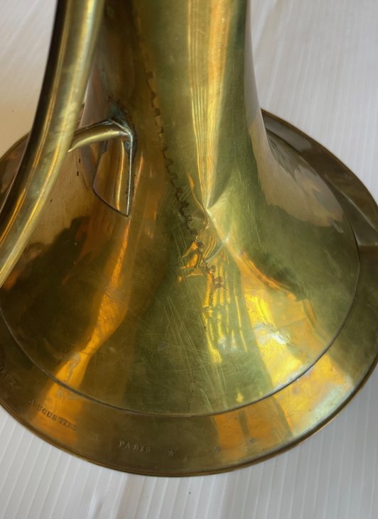 HORN - COURTOIS AINÉ NATURAL HORN WITH CROOKS IN CASE