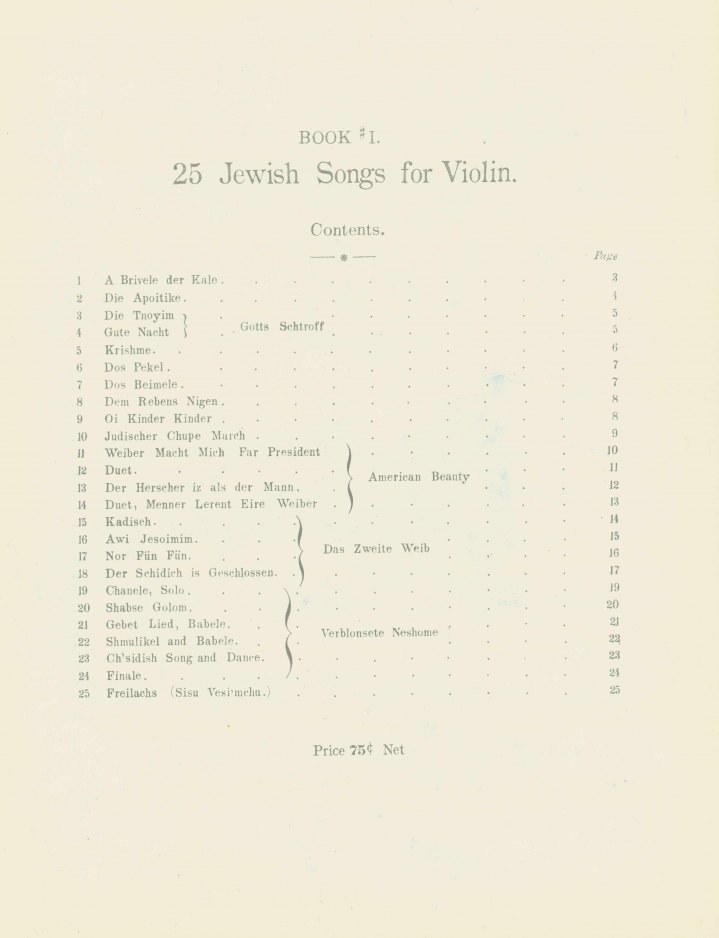 Jewish Songs For Violin - 25 Jewish Songs For Violin. Containing The Most Popular And... - (6944)