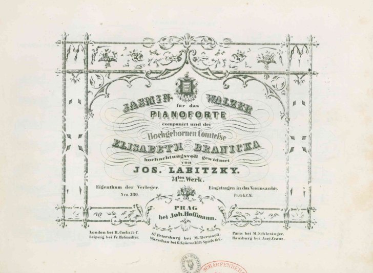 Labitzky, Joseph - Group of three waltzes for piano.