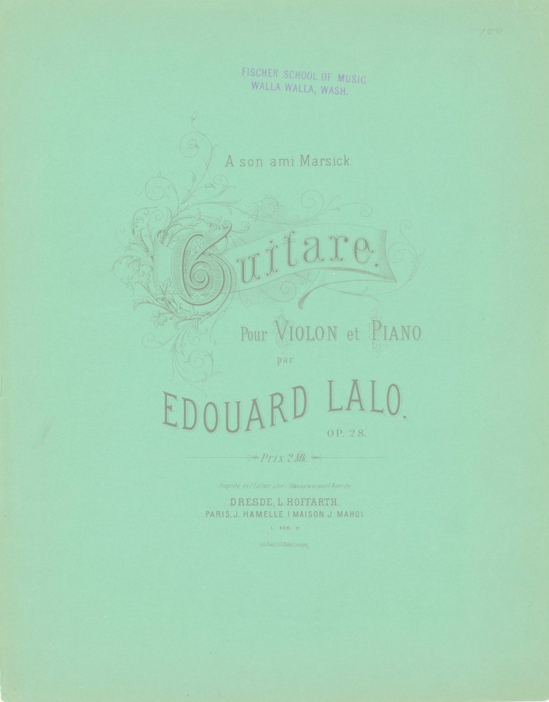 Lalo, Édouard - Romance pour Violon avec Acccompagnement de Piano.