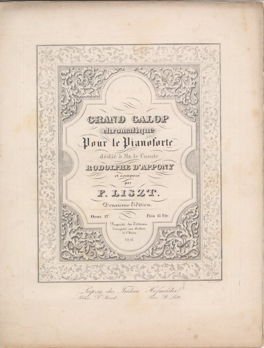 Liszt, Franz - Grand Calop chromatique pour le Pianoforte