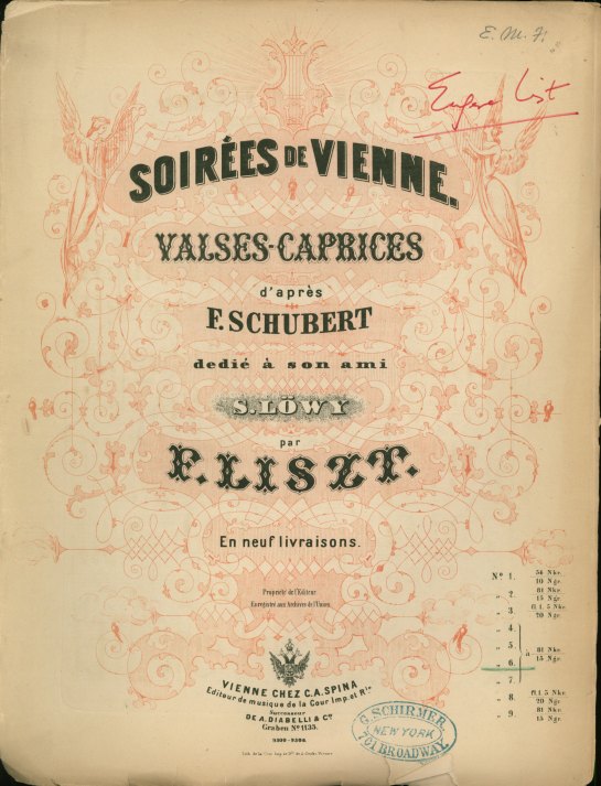Liszt, Franz - Soirées de Vienne. Valses-Caprices d'après F.