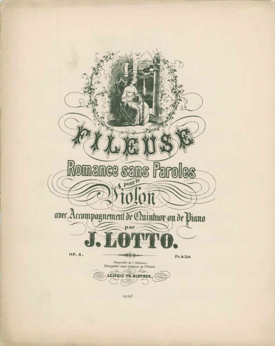 Lotto, Isidor - Fileuse. Romance sans Paroles pour le Violon avec