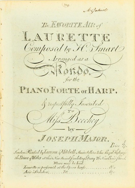 Major, Joseph - The Favorite Air of Laurette, Composed by H. Smart,