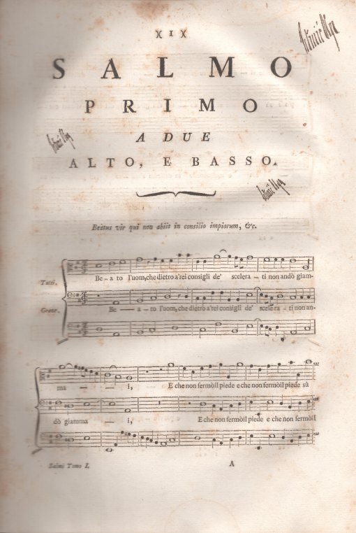 Marcello, Benedetto - Estro Poetico-Armonico. Parafrasi Sopra li Primi