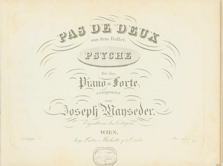 Mayseder, Joseph - Pas de Deux aus dem Ballet: Psyche für das