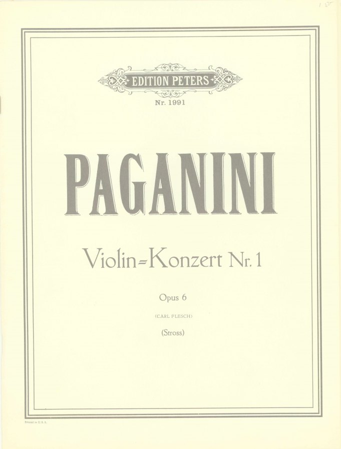Paganini, Nicolò - Violin-Konzert Nr. 1, op. 6. Edited by Wilhelm
