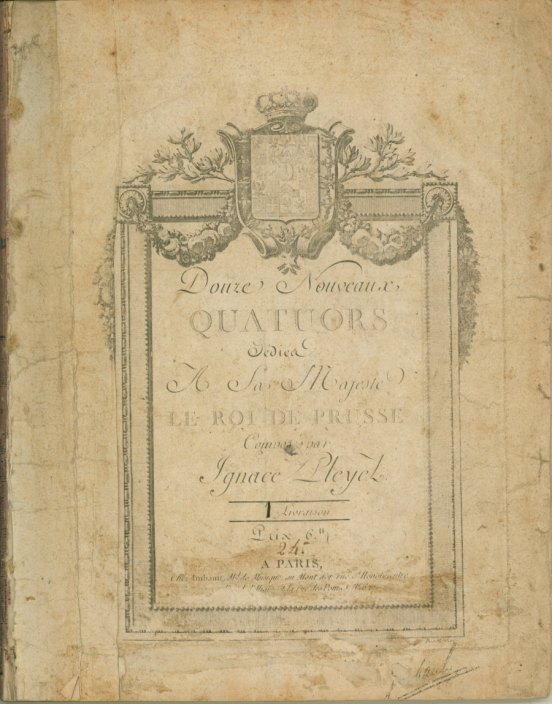 Pleyel, Ignaz - String Quartets, B331-42, "Douze Nouveaux Quatuors
