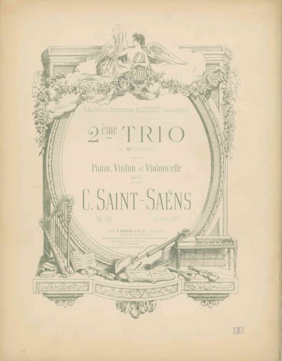 Saint-Saëns, Camille - Deuxième Trio (en Mi mineur) pour Piano,