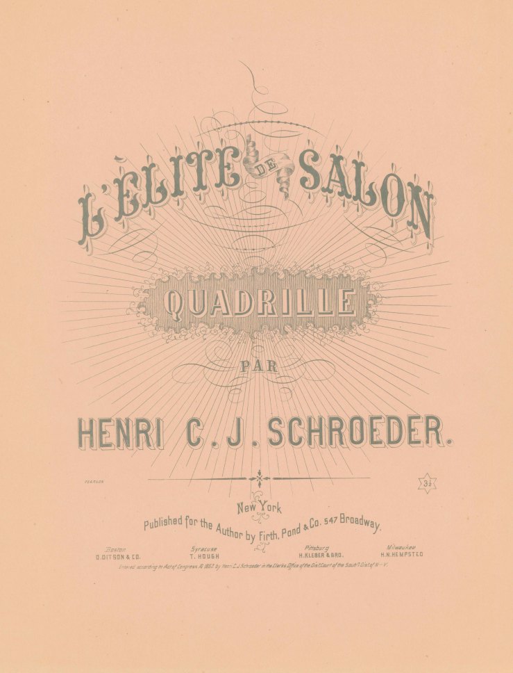 Schroeder, Henry - L'Èlite de Salon. Quadrille.