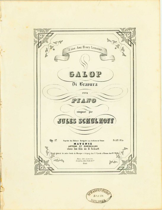 Schulhoff, Julius - Galop di Bravura pour Piano. Op. 17