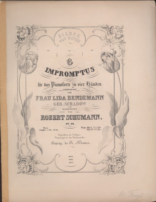 Schumann, Robert - Bilder aus Osten, Op. 66, arranged, "Bilder aus