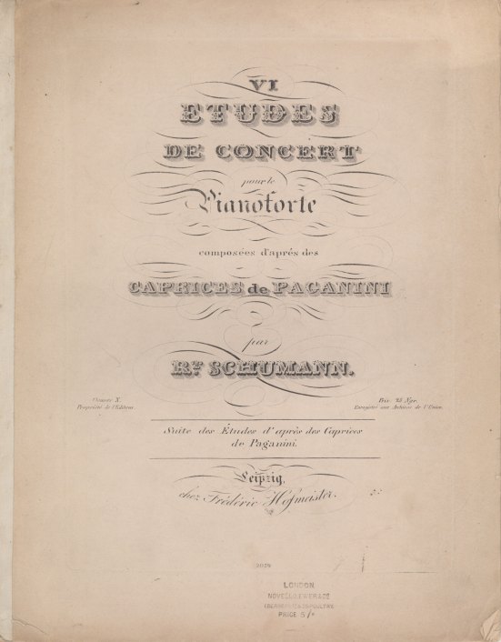 Schumann, Robert - Etudes for Piano, Op. 10, "VI Etudes de Concert pour