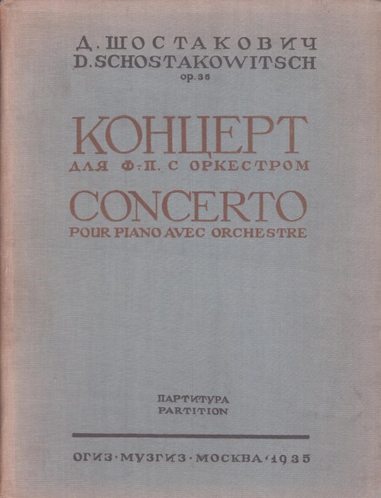 Shostakovich, Dmitri - Concerto No. 1 for Piano, String Orchestra and