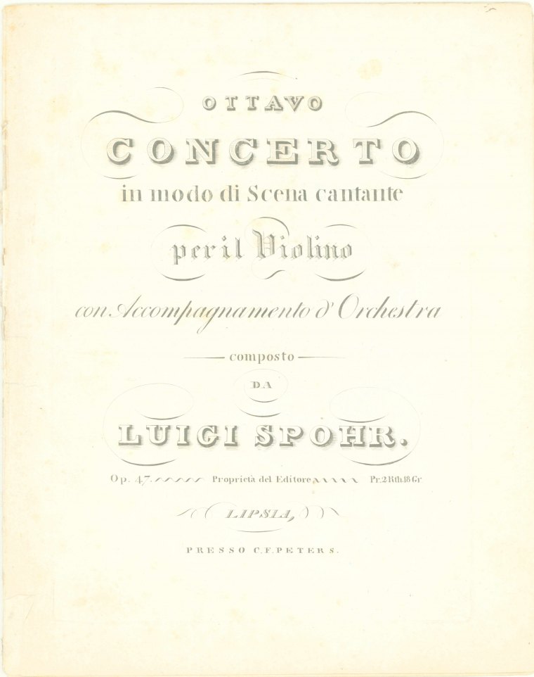 Spohr, Ludwig - Ottavo Concerto in modo di Scena cantante, per il