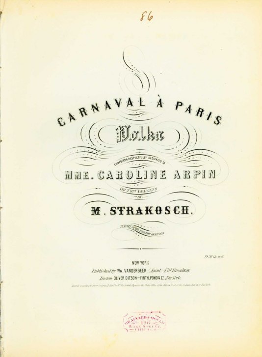 Strakosch, Maurice - Carnaval à Paris Polka