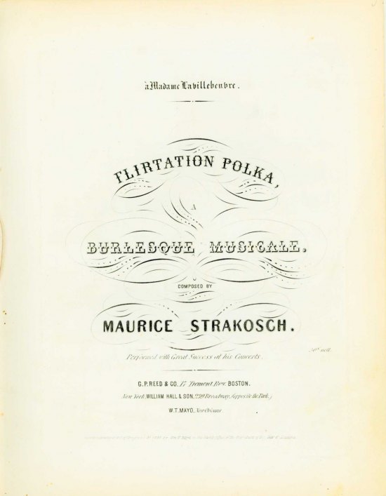 Strakosch, Maurice - Flirtation Polka, a Burlesque Musicale.