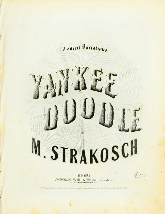 Strakosch, Maurice - Concert Variations. Yankee Doodle.