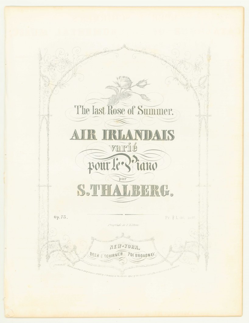 Thalberg, Sigismond - The Last Rose of Summer. Air Irlandais varié