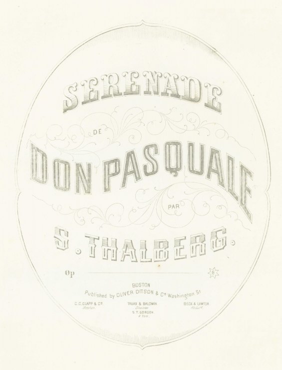 Thalberg, Sigismond - Grande Fantaisie et Variations pour le