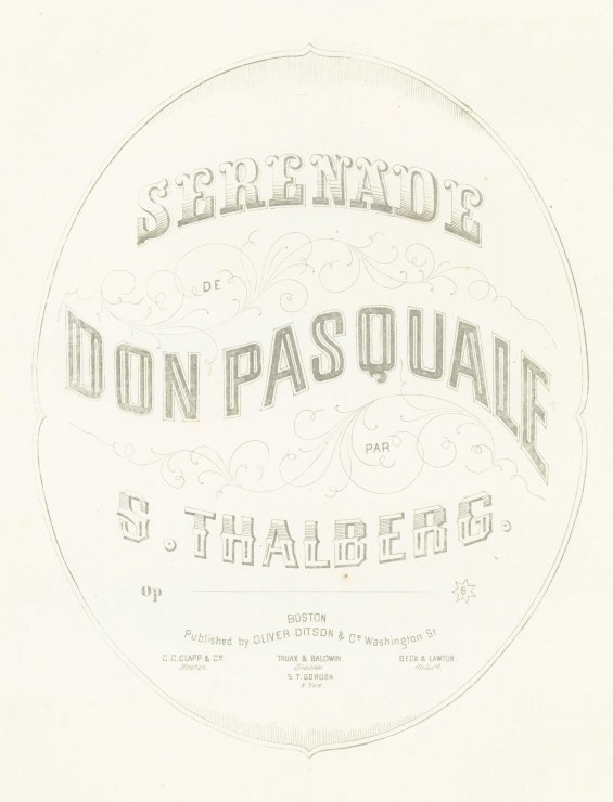 Thalberg, Sigismond - Grande Fantaisie et Variations pour le