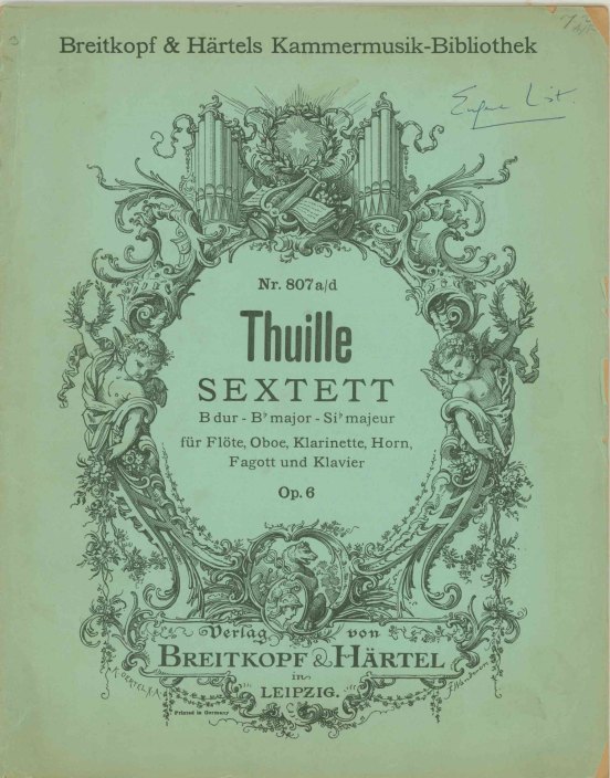 Thuille, Ludwig - Sextett, B dur, für Flöte, Oboe, Klarinette, Horn,