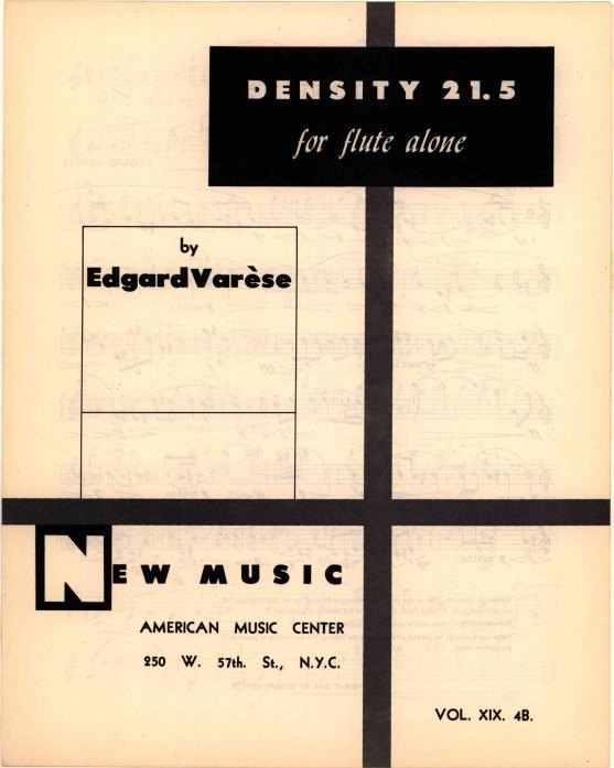 Varèse, Edgard - Density 21.5 for Flute Alone