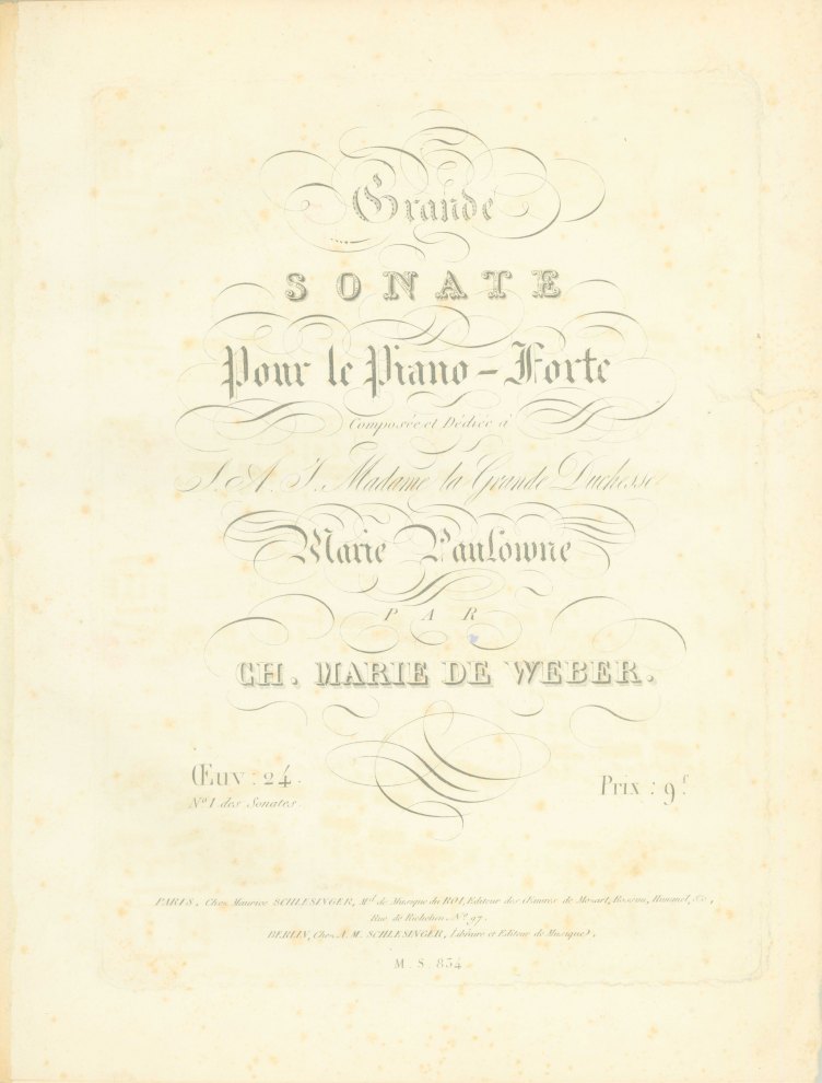 Weber, Carl Maria von - Collection of Four Sonatas: Opp. 24, 39, 49,
