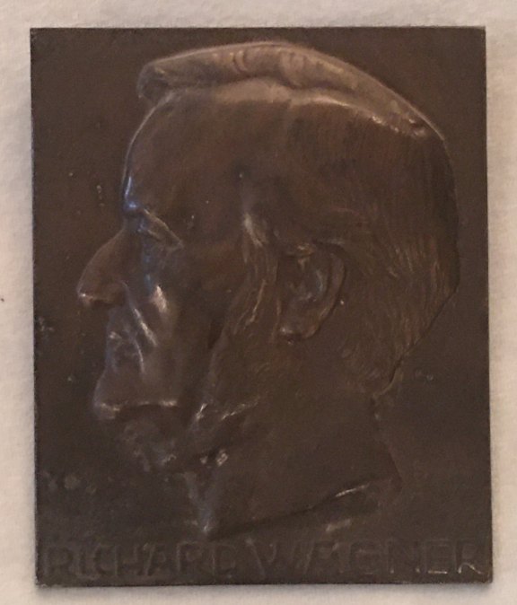 WAGNER BRONZE PLAQUE - Schmidt, Rudolf - Bronze Plaque of Richard Wagner