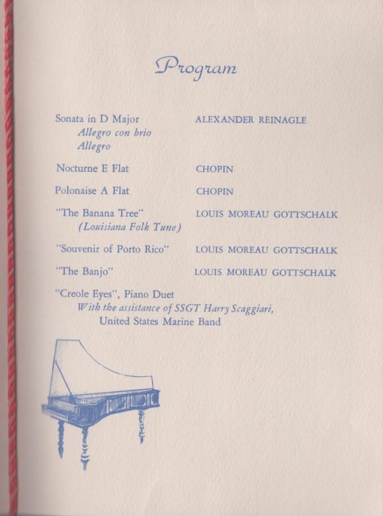 List, Eugene - Recital Program.