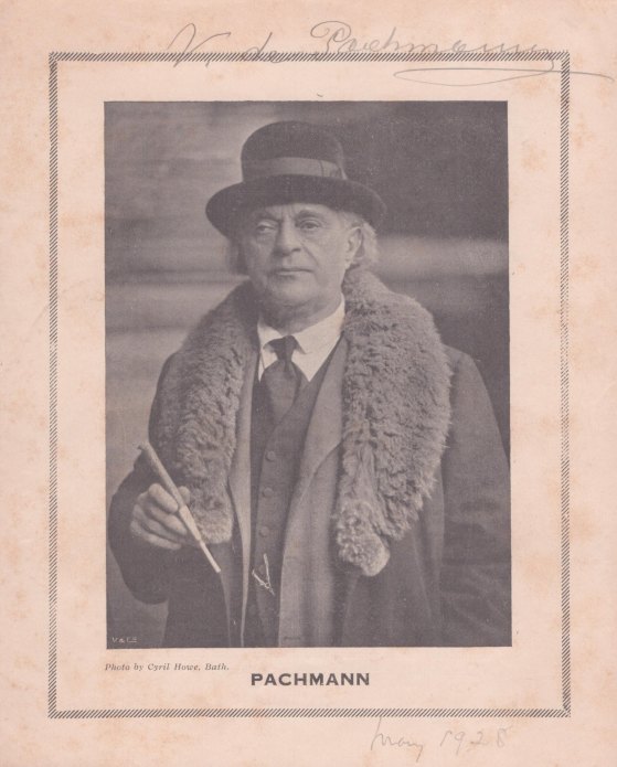 Pachmann, Vladimir de - Concert Program Signed "V. de Pachmann".