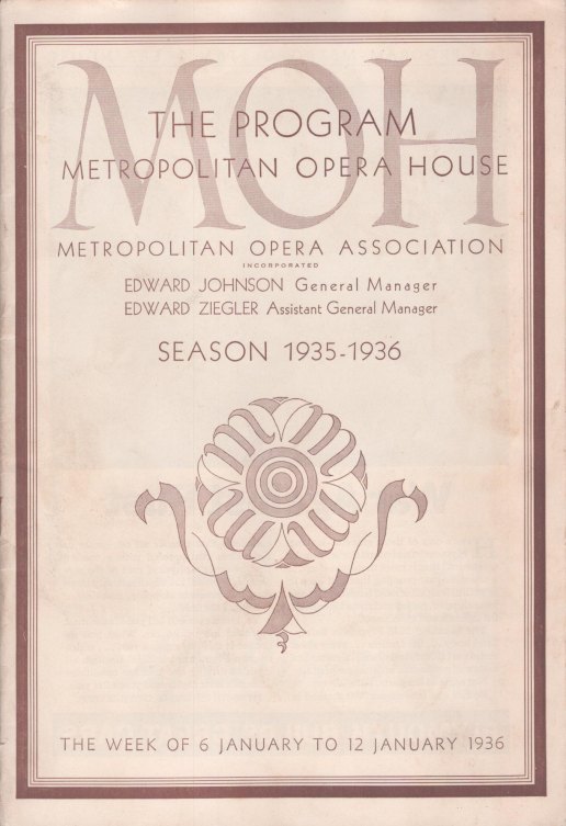 Pinza, Ezio - Signed concert program