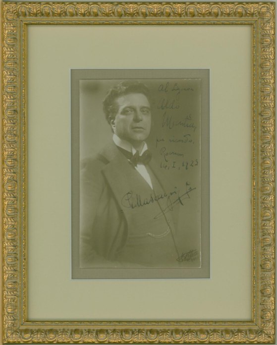Mascagni, Pietro - Cabinet Photograph Signed