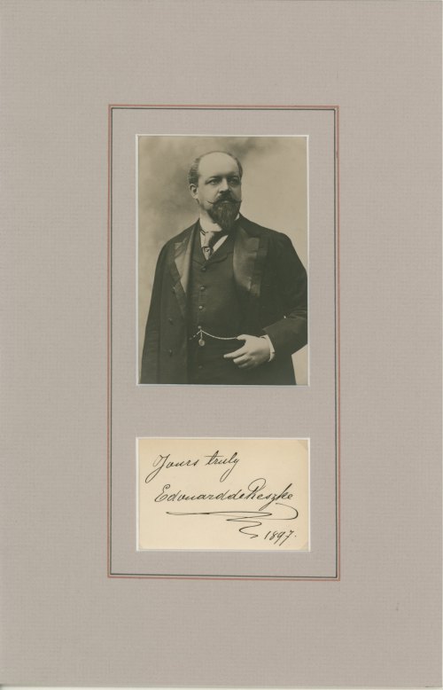 De Reszke, Edouard - ensemble with signature & photo