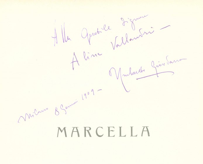 Giordano, Umberto - Marcella. [Vocal score; French language]