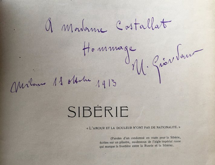 Giordano, Umberto - Sibérie. Adaptation Français. [Vocal score]