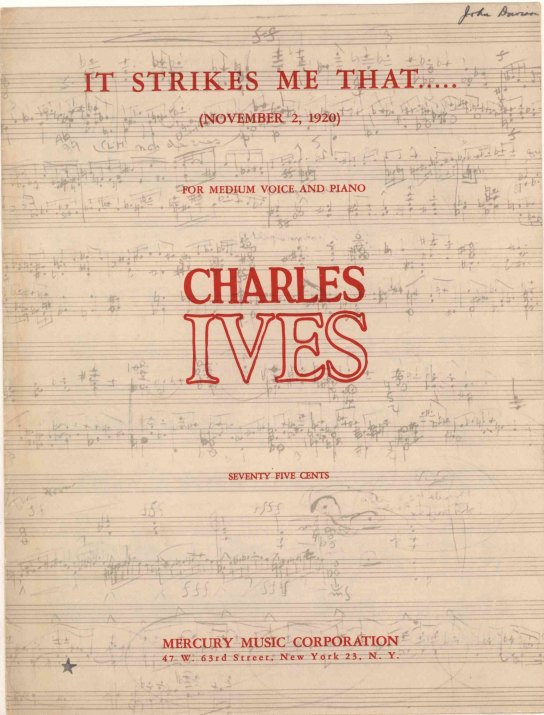 IVES - GROUP OF 7 SCORES - Ives, Charles